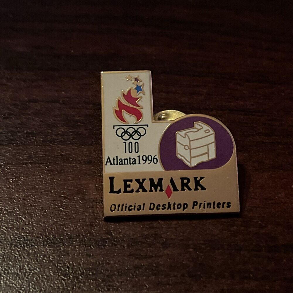 1996 Atlanta Olympics‎ Lexmark Official Desktop Printers Lapel Hat Pin